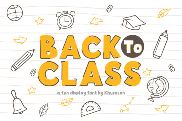 Back to Class: A Cheerful Display Font for Warm Editorial Moments