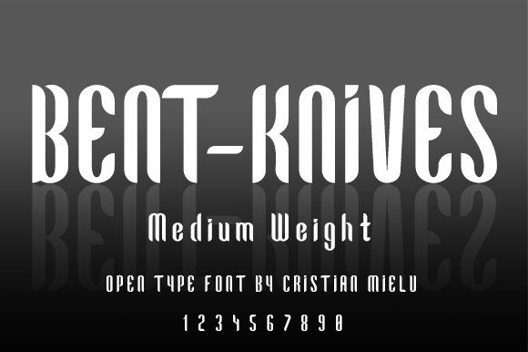 Bent-Knives Font: A Bold Display Typeface for Makers