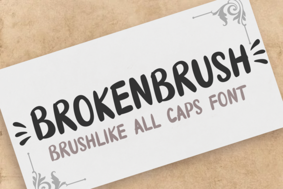 Brokenbrush: A Bold, Handcrafted Display Font for Makers