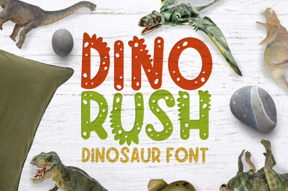 Dino Rush: A Playful Display Font for Makers