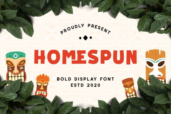 Homespun: A Chunky Display Font That Feels Like Handcrafted Joy