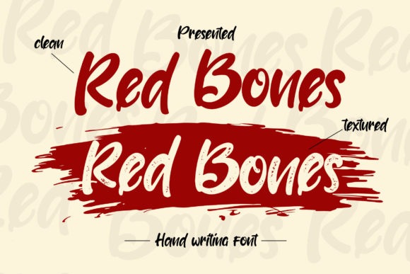 Red Bones: A Bold Flowing Display Font for Branding