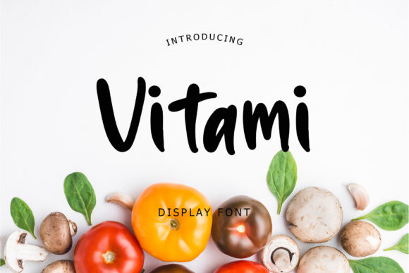 Vitami: A Sweet Display Font for Handmade Labels and Shop Branding